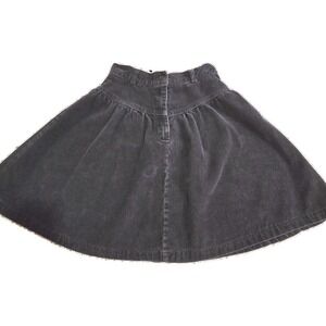 90s‎ Vintage Honors Skirt Womens Size 12 Black Corduroy A-Line High Waist